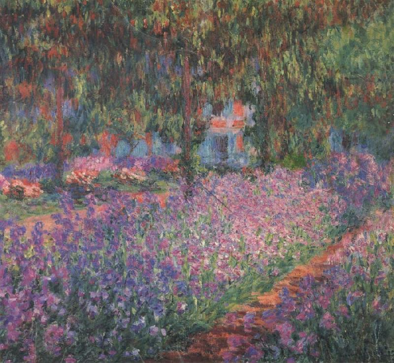Claude Monet The Artist's Garden at Giverny Norge oil painting art